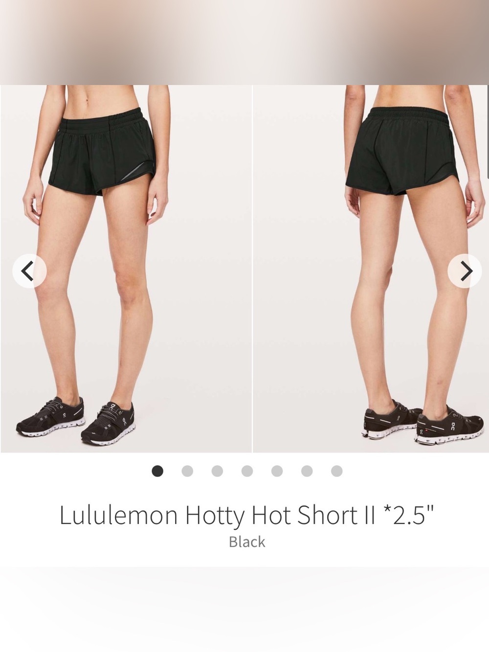 Lululemon Hotty Hot Short II 2.5” Black